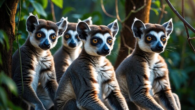 Lemurs Featuring Ringed Tails