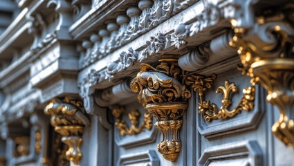 Obraz premium Details on Decorated Architectural Surfaces