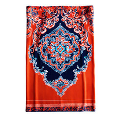 Luxurious Beach Towel with Oversized Ornate Pattern Isolated on Transparent Background