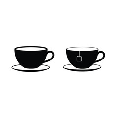 Coffee cup  silhouette icon, tea cup logo, symbols vector illustration silhouette