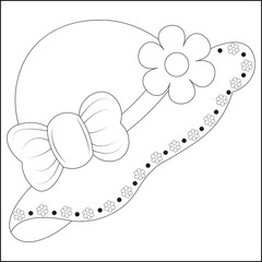 Cap coloring page for kids