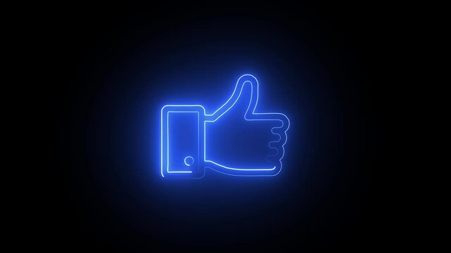 blue neon like icon. Neon Frequencies in Motion. Electric Radiance on the Edge. 