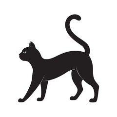 Bengal Cat Stretching After Nap Silhouette