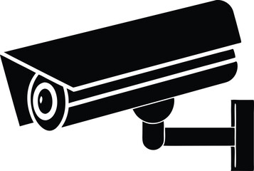 Security camera icon silhouette vector.