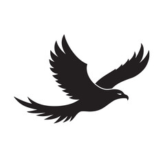 Eagle Soaring Freely Across Sky Silhouette