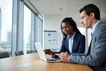 Fototapeta premium businessman working on laptop