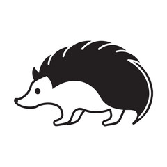 Hedgehog Sniffing The Ground Silhouette