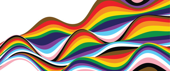 Pride Background with LGBTQ Pride Flag Colours. LGBT Gay Pride Wallpaper