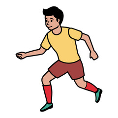 Animated sequence of a man running in a sports uniform