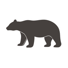 Polar Bear Walking On Arctic Ice Silhouette