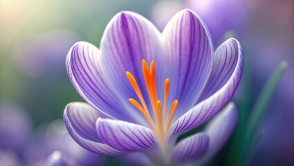 Purple blooming crocus