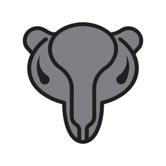 Urinary Bladder In Human Outline Silhouette