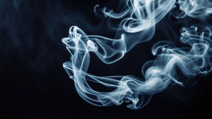 Close-up shot of smoke in a dim setting
