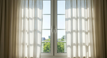 Window sunlight sheer curtains