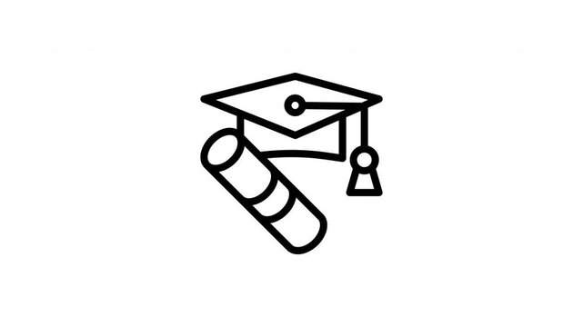 graduation cap animated icon