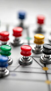 Tactics board featuring magnetic player markers organized in 4-3-3 formation for strategic game planning