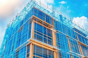 Fototapeta premium Under Construction High-Rise Building