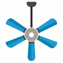 Obraz premium new style electric celling hanging fan vector icon with white background