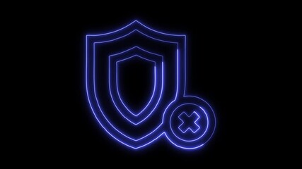 Security Off Icon HD Video black background