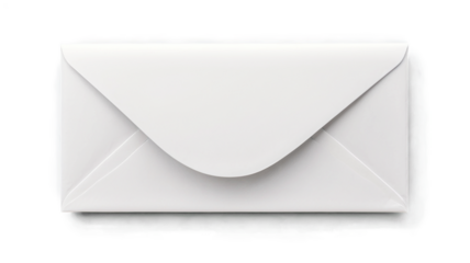 White Open Envelope Graphic on Clear Background, Perfect for Digital Stationery, Messaging Themes, or Notification Design

