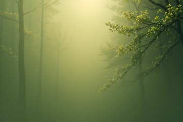 a forest inspired gradient background blending deep olive green into a mossy sage, then to a warm beige, and finishing with a soft ivory, with a smooth and earthy transition.