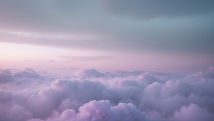Obraz premium Calm heavens featuring soft pastel tones flowing through the clouds.