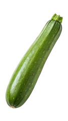 Fresh green organic zucchini vegetable isolated on white background healthy food ingredient