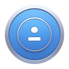 Modern Blue Keyhole Icon on Black Background
