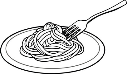 Spaghetti Plate with Fork