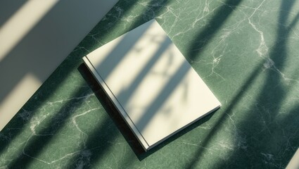 Blank magazine mockup design on a coffee table with shadow effect