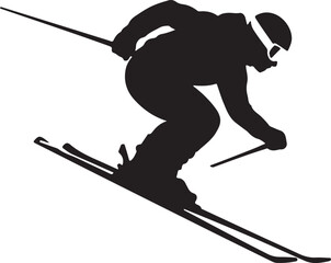 Fototapeta premium Alpine Skiing Silhouette