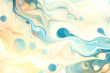 Abstract fluid art painting pastel swirls