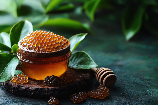 An artistic representation of tupelo honey in its natural environment, emphasizing its unique qualities