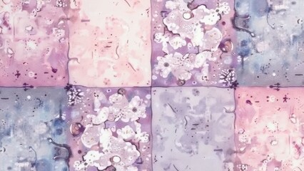 Pastel abstract watercolor patterns in pink and purple tones