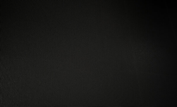 LED screen, video wall screen. Close up black led panel background.