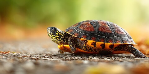 Obraz premium majestic turtle walking in natural habitat outdoors
