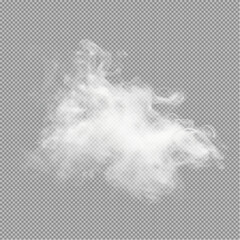 Isolated Soft White Cloud on Transparent PNG

