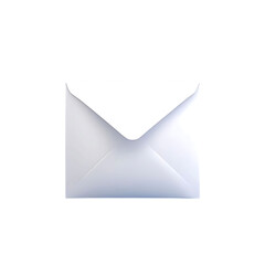 Blank White Envelope Isolated on Black Background