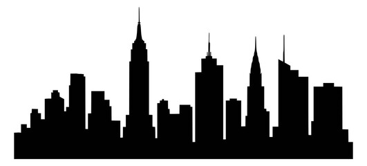 New york city skyline silhouette vector illustration