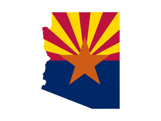 Arizona state flag map