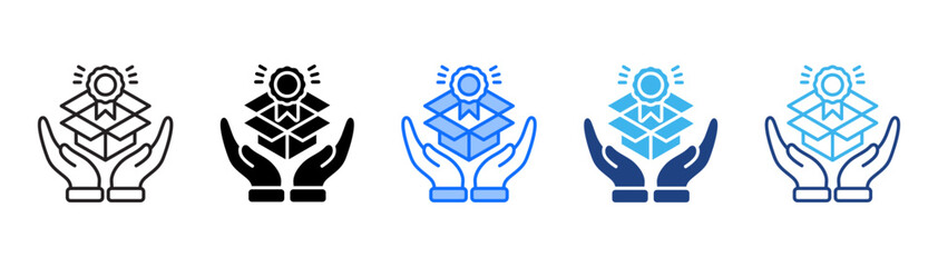 Value Proposition Icon Set With Multiple Style Collection 