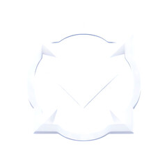 Abstract White Icon of a Directional Arrow Symbol