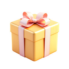 Naklejka premium A red gift box with a ribbon and bow offers a delightful surprise for any holiday celebration