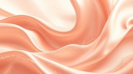 Fototapeta premium Peach Silk Drapery: Soft, Elegant, and Luxurious Texture
