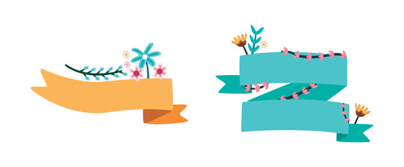 Set Ribbon Collection white background