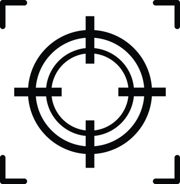 focus icon. Target icos . Bullseye, Focus, Crosshair, Reticle, Viewfinder.Sharpshooting Icon. crosshair icon on a white background