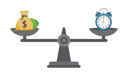 time investment concept vector flat design