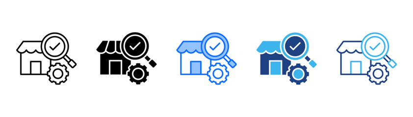 Market Research Icon Set With Multiple Style Collection 