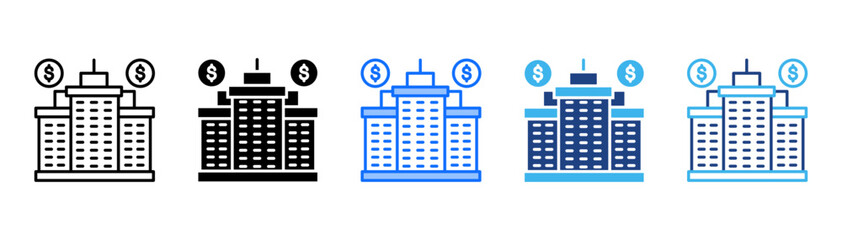 Obraz premium Venture Icon Set With Multiple Style Collection 