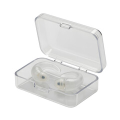Transparent Plastic Case Holding a Pair of Silicone Anti-Snoring Nose Clips